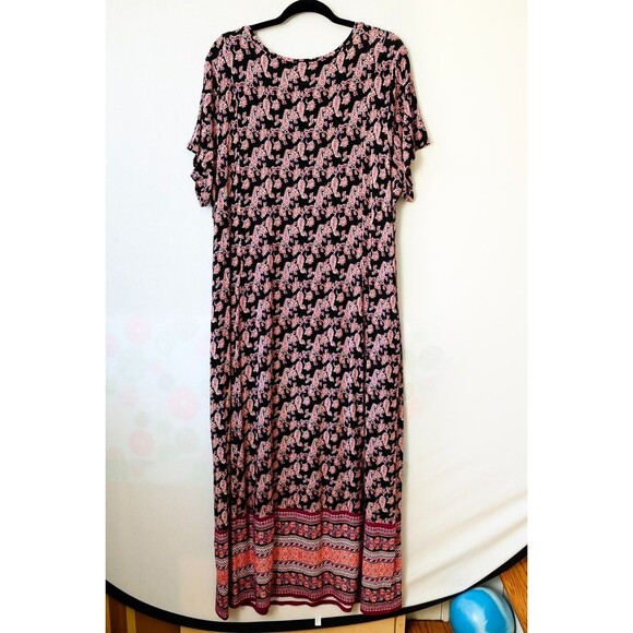 J. Jill Floral Paisley Sheath Dress Maxi 2X Plus - Picture 3 of 6